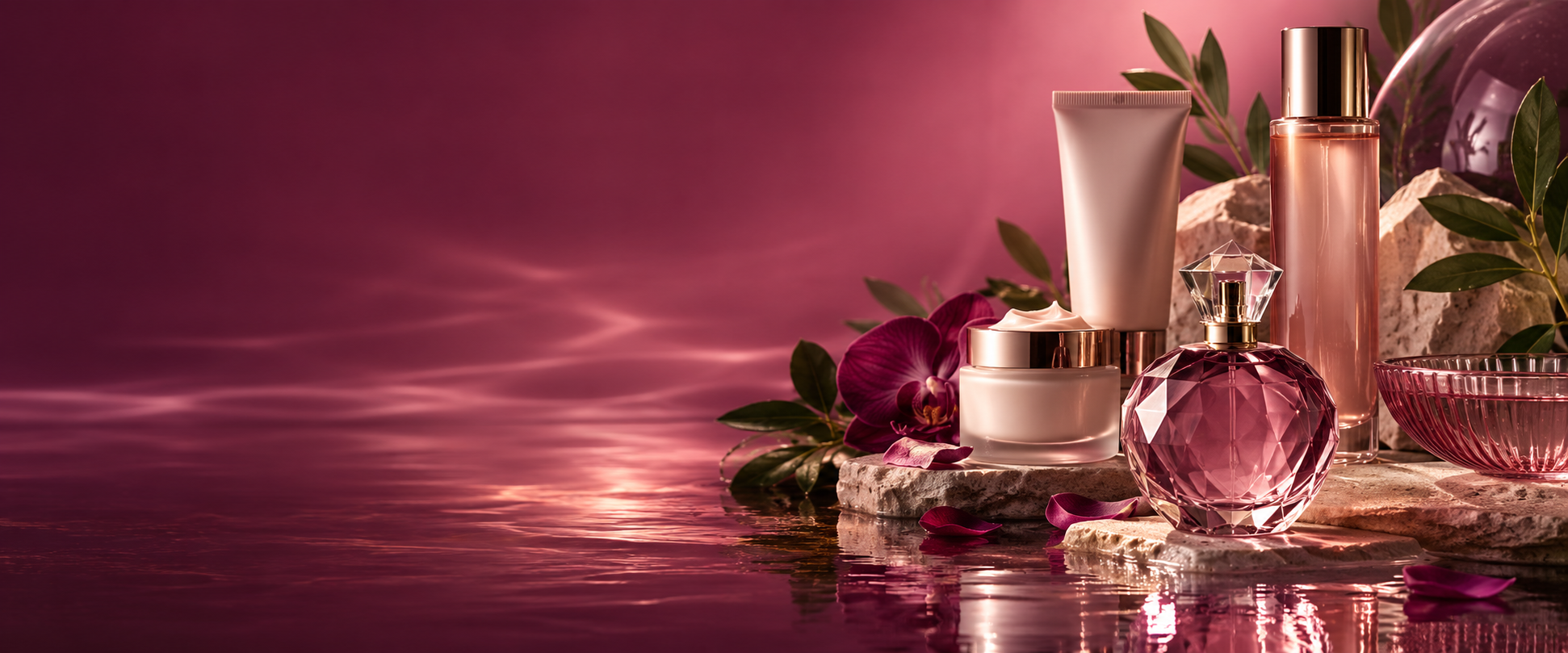 Elegant beauty and wellness still life